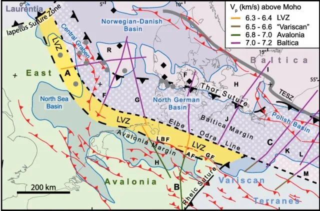 Smit, Jeroen & Van Wees, J. & Cloetingh, Sierd. (2016). The Thor suture zone: From subduction to intraplate basin setting. Geology. 44. G37958.1. 10.1130/G37958.1.